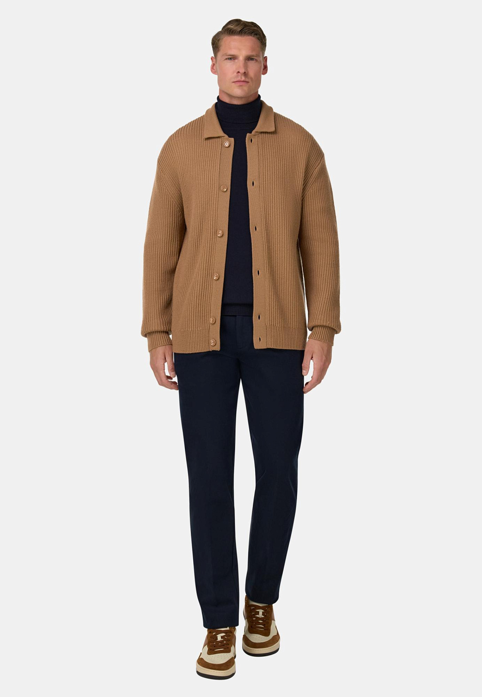 Вязаный кардиган из мериносовой шерсти для спорта и фитнеса – фото №  2