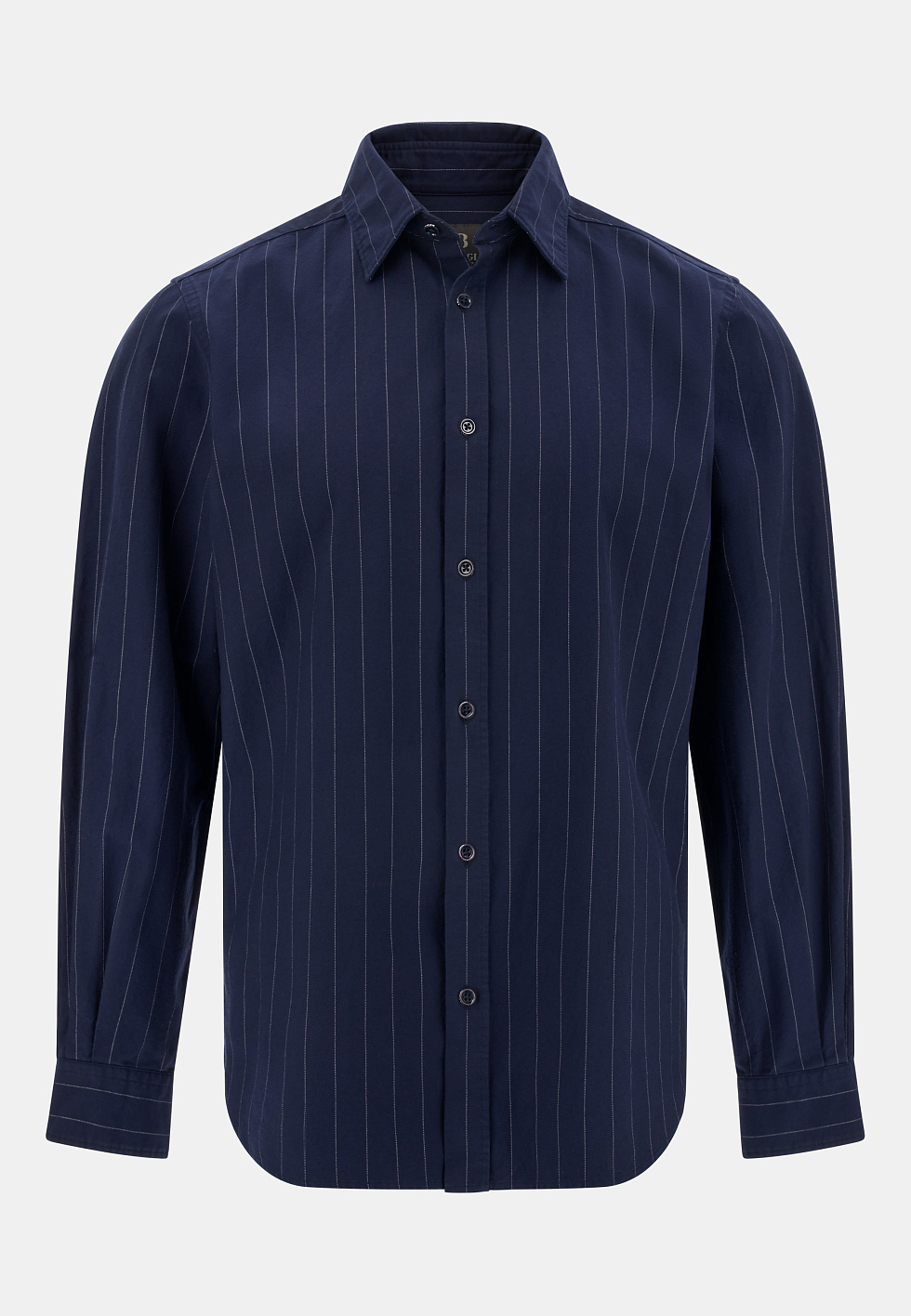 Рубашка в полоску Oxford из хлопка классического кроя для спорта и фитнеса – фото №  7