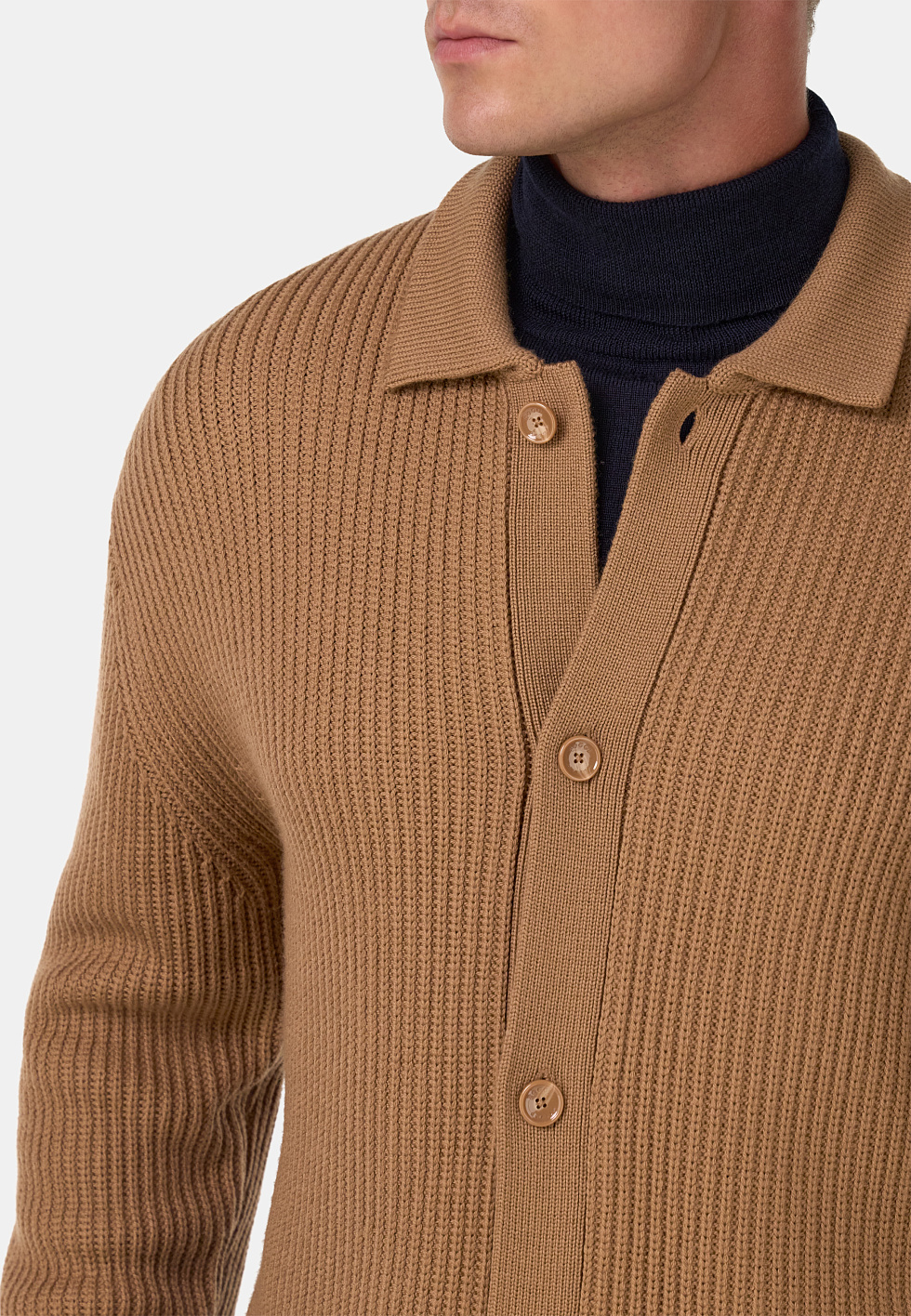 Вязаный кардиган из мериносовой шерсти для спорта и фитнеса – фото №  5