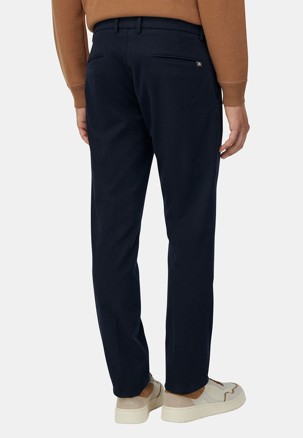 Брюки из эластичного хлопка приталенные (slim fit) для спорта и фитнеса – фото №  5