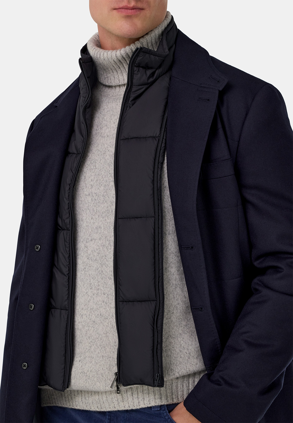 Шерстяной пиджак со съёмным жилетом для спорта и фитнеса – фото №  5