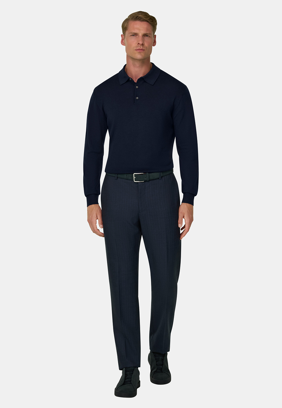 Трикотажное поло из мериносовой шерсти для спорта и фитнеса – фото №  3