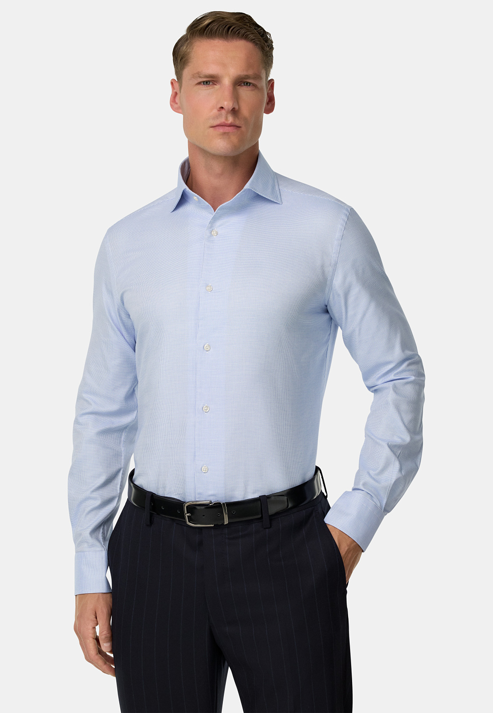 Рубашка из хлопка прямого кроя для спорта и фитнеса – фото №  3