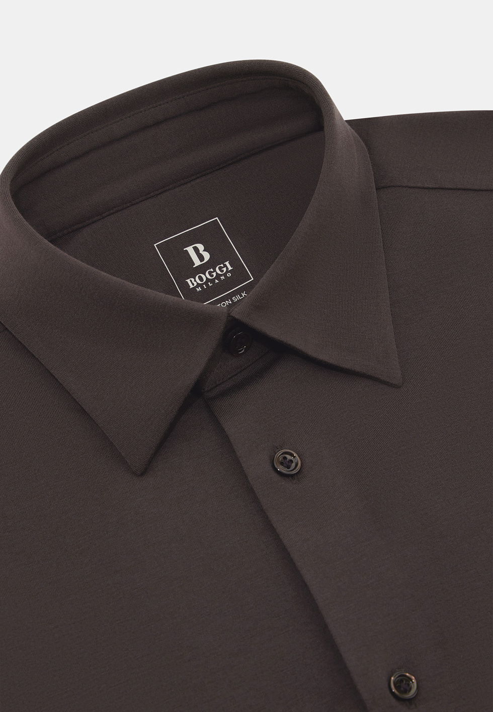 Рубашка прямого кроя из хлопка и шёлка для спорта и фитнеса – фото №  5