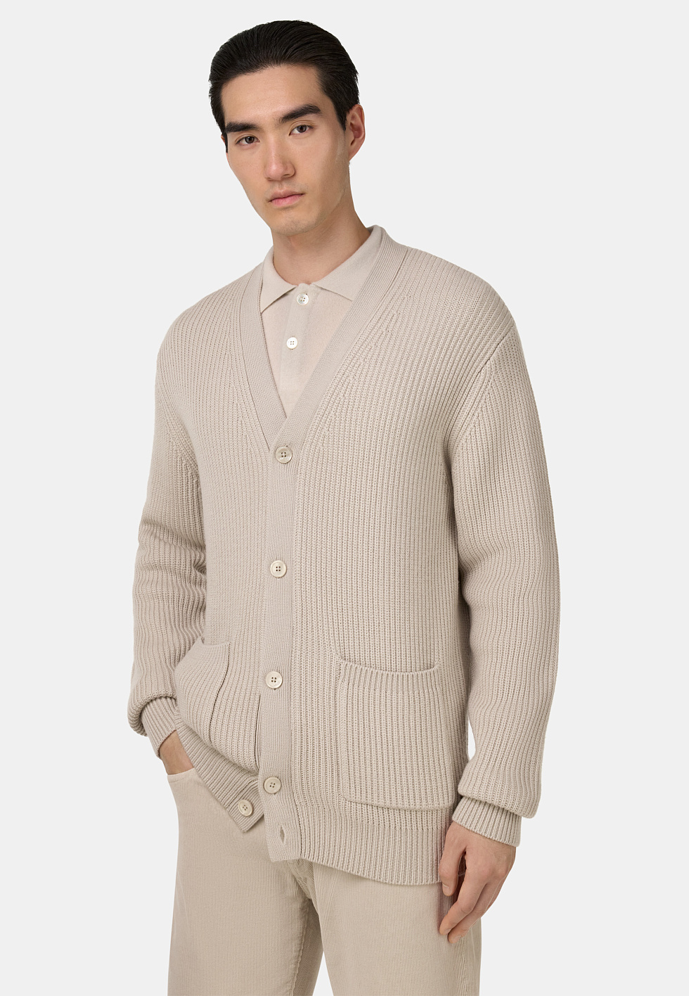 Вязаный кардиган из мериносовой шерсти для спорта и фитнеса – фото №  3