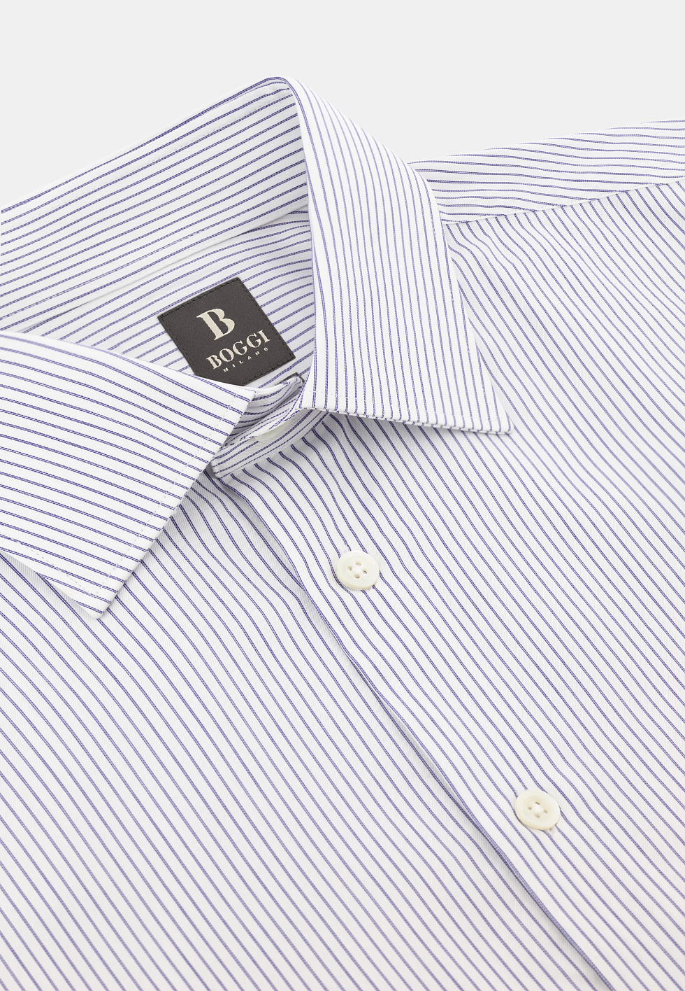 Рубашка из хлопка в полоску Regular Fit для спорта и фитнеса – фото №  6