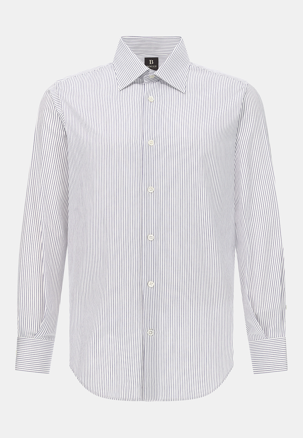 Рубашка из хлопка в полоску Regular Fit для спорта и фитнеса – фото №  7