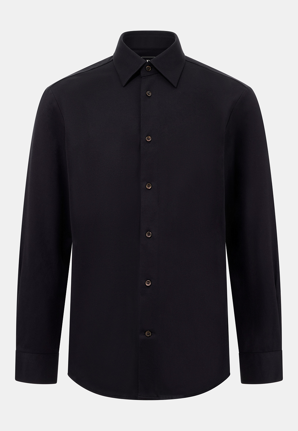 Рубашка прямого кроя из хлопка и шёлка для спорта и фитнеса – фото №  7