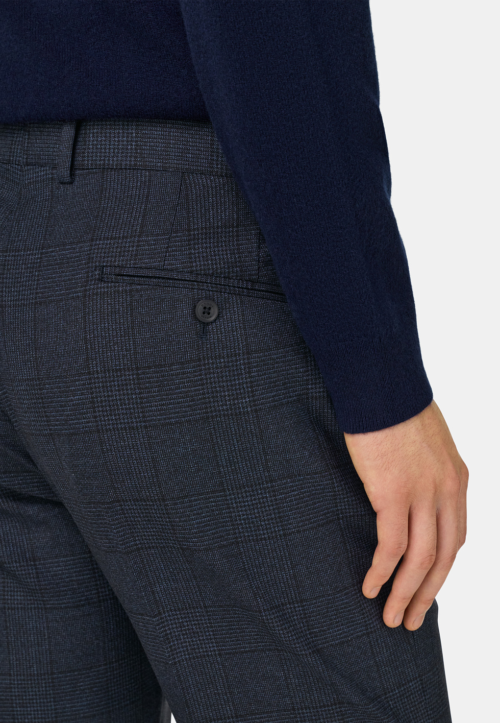 Костюм в клетку из чистой шерсти Prince of Wales для спорта и фитнеса – фото №  6