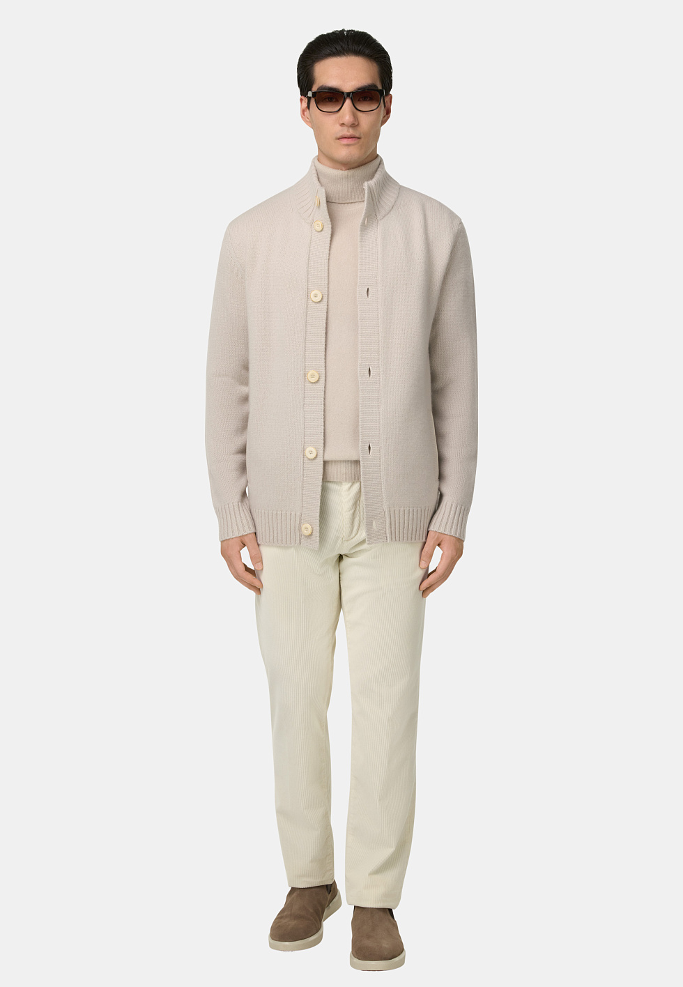 Вязаный кашемировый кардиган для спорта и фитнеса – фото №  2